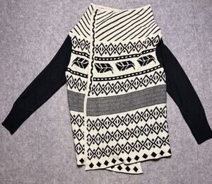 Spoiled Angel Women's Geometric Aztec Cardigan Open Sweater Large